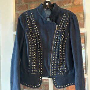 ETCETERA NWT Moto Jean Jacket Size 6